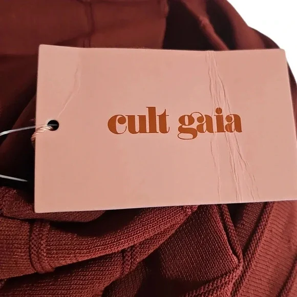 Cult Gaia Ottilia Knit Dress Clay Size L NWT - Picture 10 of 11